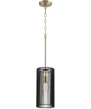 7"W Finura 1-light Pendant Aged Brass