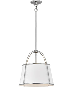 Clarke 1-Light Medium Pendant in Polished Nickel