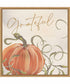 Framed Grateful Pumpkins by Nina Blue Canvas Wall Art Print (22  W x 22  H), Sylvie Maple Frame