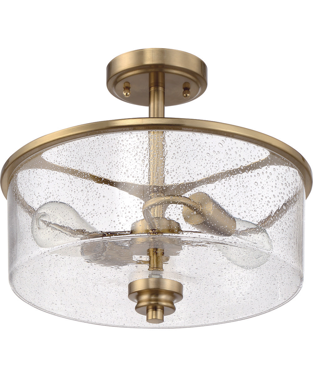 Bolden 2-Light Convertible Semi Flush Satin Brass