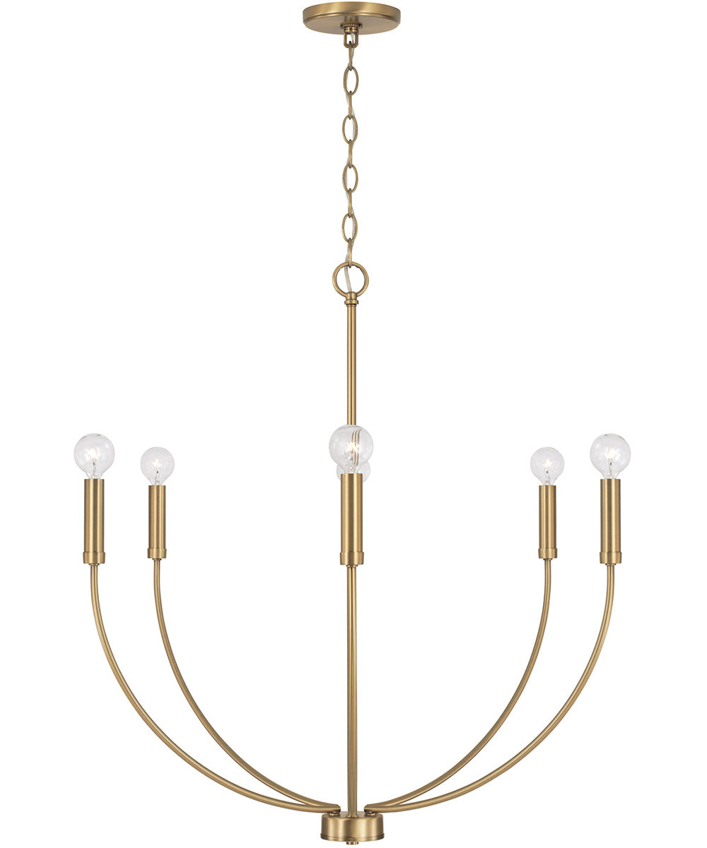 Ansley 6-Light Chandelier Aged Brass