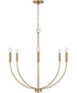 Ansley 6-Light Chandelier Aged Brass