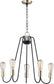 24"W Haven 5-Light Chandelier Oil Rubbed Bronze / Antique Brass