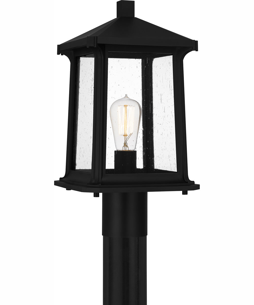 Satterfield Large 1-light Outdoor Post Light  Coastal Armour Matte Black