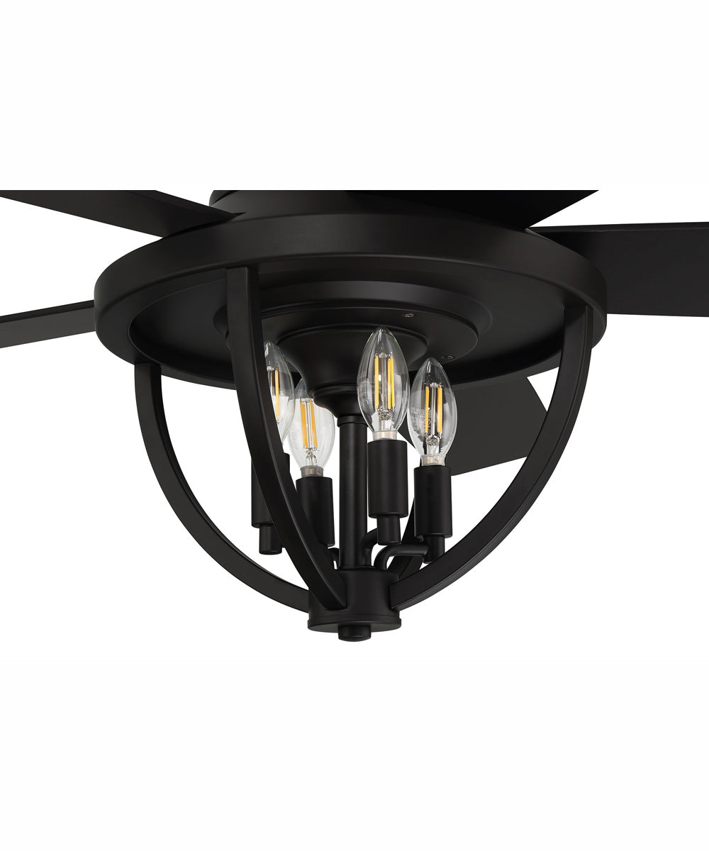 56" Nash 4-Light Indoor/Outdoor Ceiling Fan Flat Black