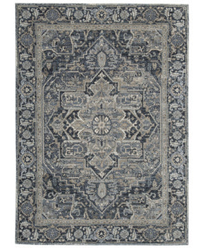 5'x7' Paretta Medium Rug Cream/Navy/Gray+B2:B21