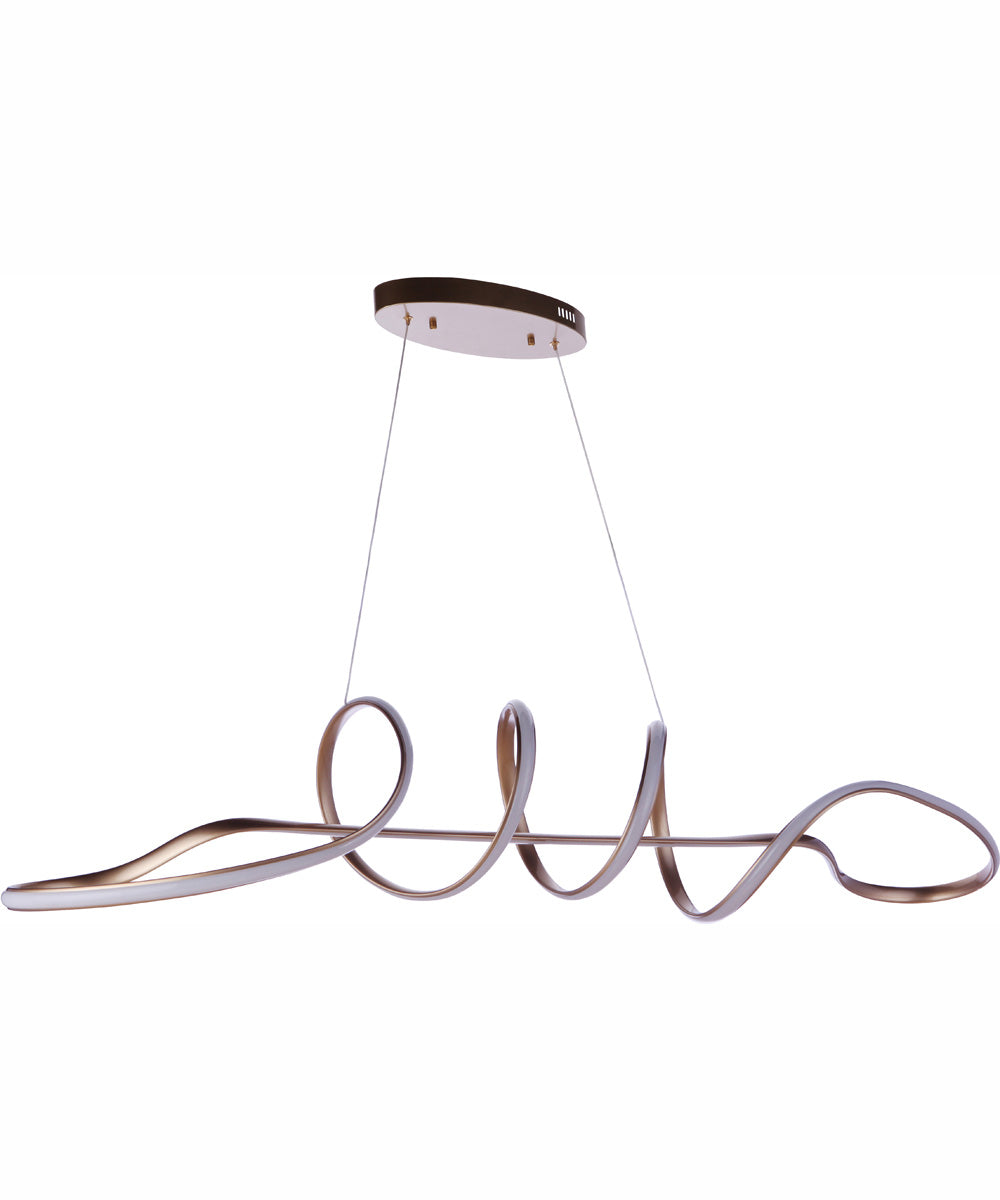 Pulse 1-Light Pendant Champagne Brass