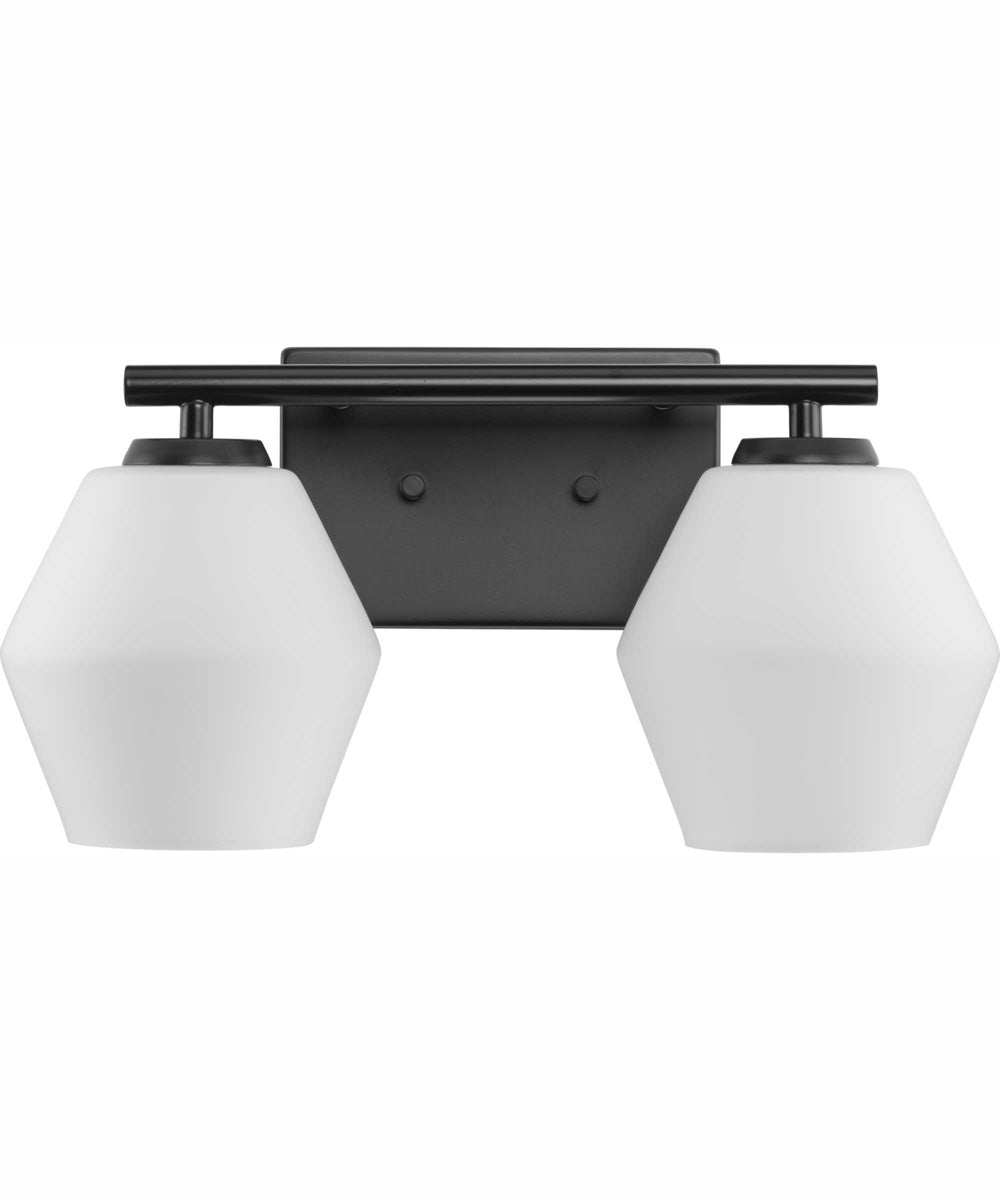 Copeland 2-Light Mid-Century Modern Vanity Light Matte Black