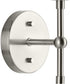 Atwell 2-Light Mid-Century Modern Wall Sconce Brushed Nickel