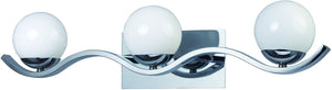 32"W Motion 3-Light Bath Vanity Polished Chrome