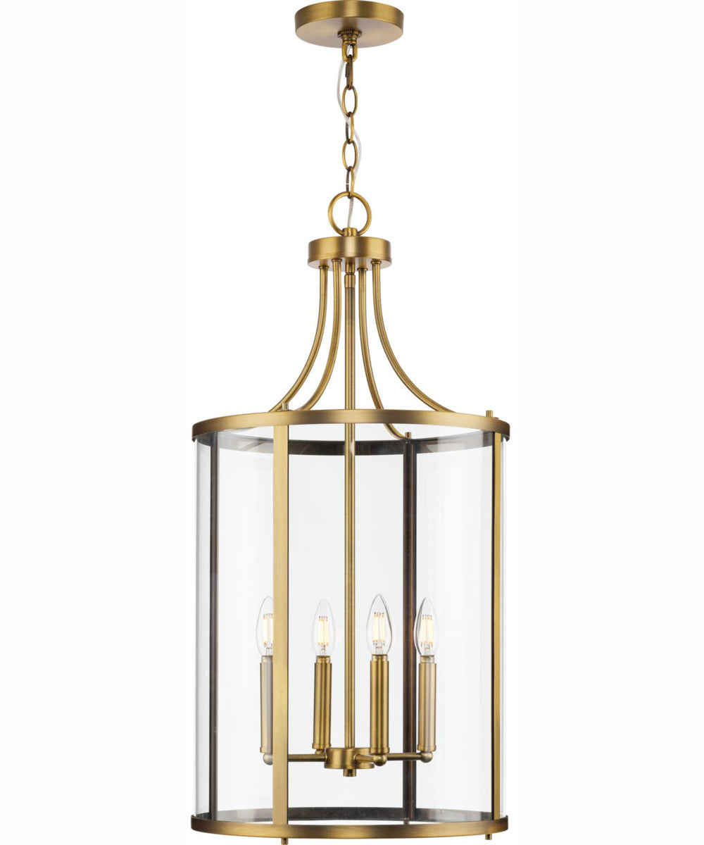 Gilliam 4-Light New Traditional Hall & Foyer Vintage Brass