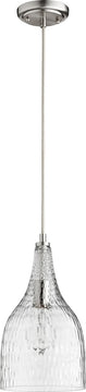 8"W 1-light Pendant Satin Nickel