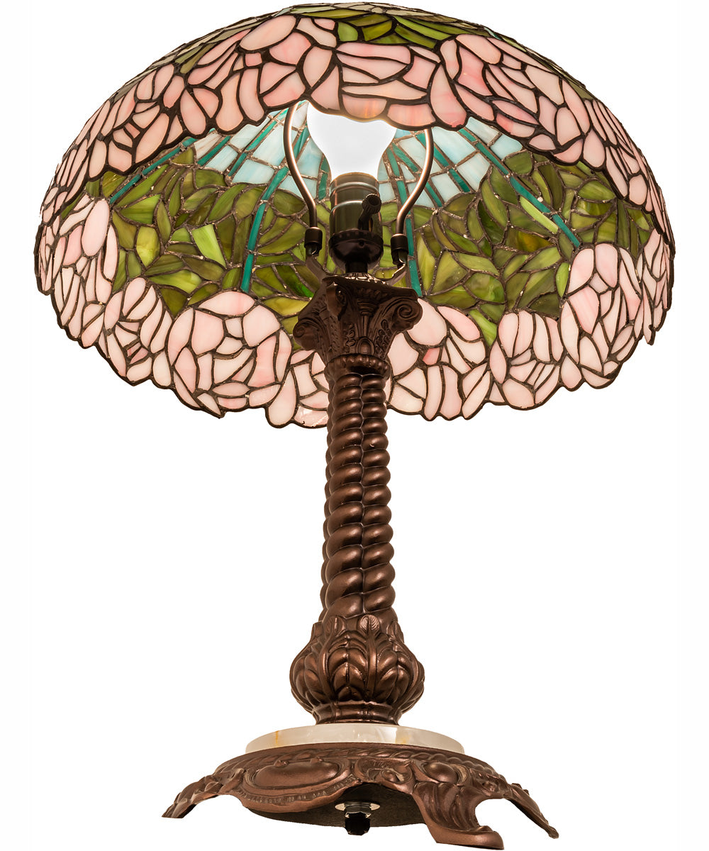 23" Wide Tiffany Cabbage Rose Table Lamp