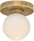 Audrey 1-Light Single Light Vanity in Heritage Brass