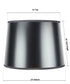 14"W x 10"H SLIP UNO FITTER Black Parchment Gold-Lined Drum Lampshade