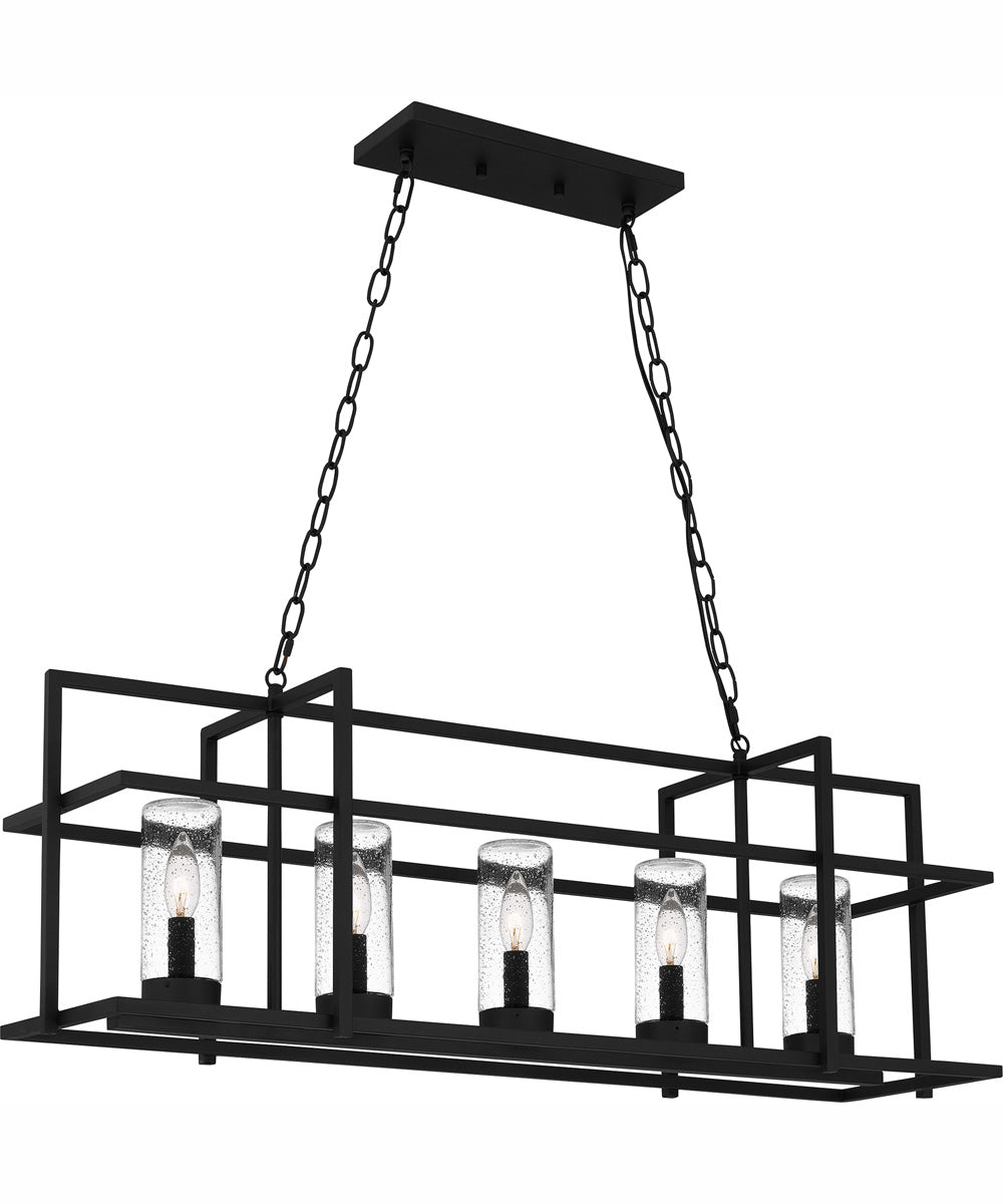 Damien Medium 5-light Island Light Earth Black