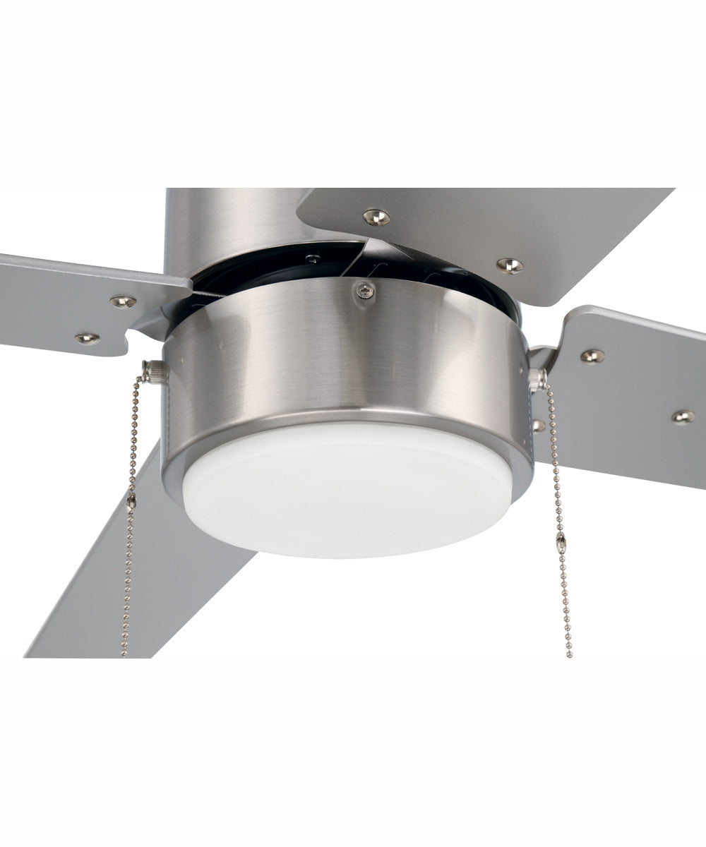 52" Terie 1-Light Ceiling Fan Brushed Polished Nickel