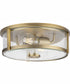 Gilliam 12-5/8 in. 2-Light New Traditional Flush Mount Vintage Brass
