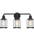Ludlow Large 3-light Bath Light Earth Black