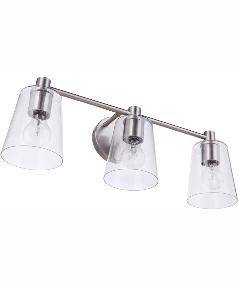 Emilio 3-Light Vanity Brushed Polished Nickel