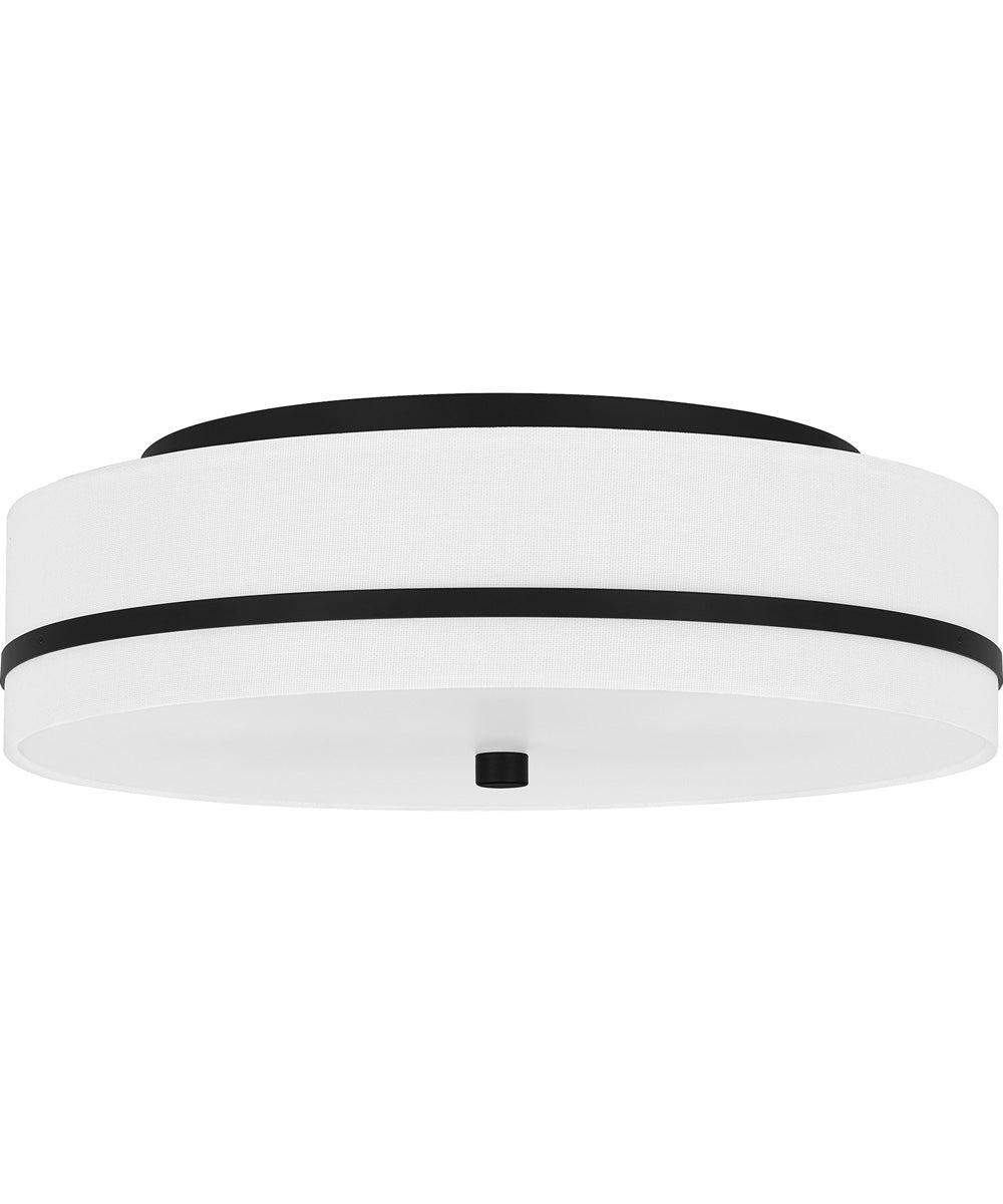 Quoizel Flush Mount Medium 3-light Flush Mount Matte Black