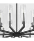 Harbin 10-light Chandelier Textured Black