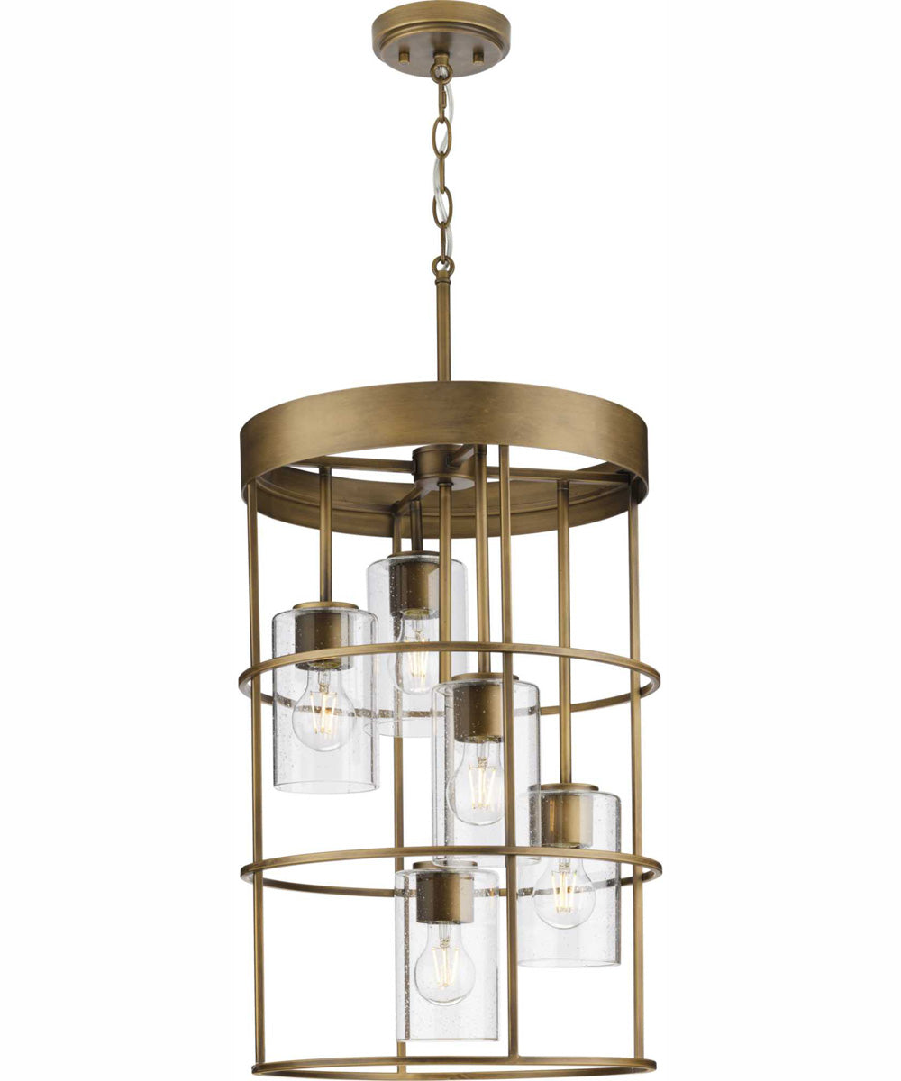 Burgess 5-Light Modern Farmhouse Hall & Foyer Light Aged Bronze