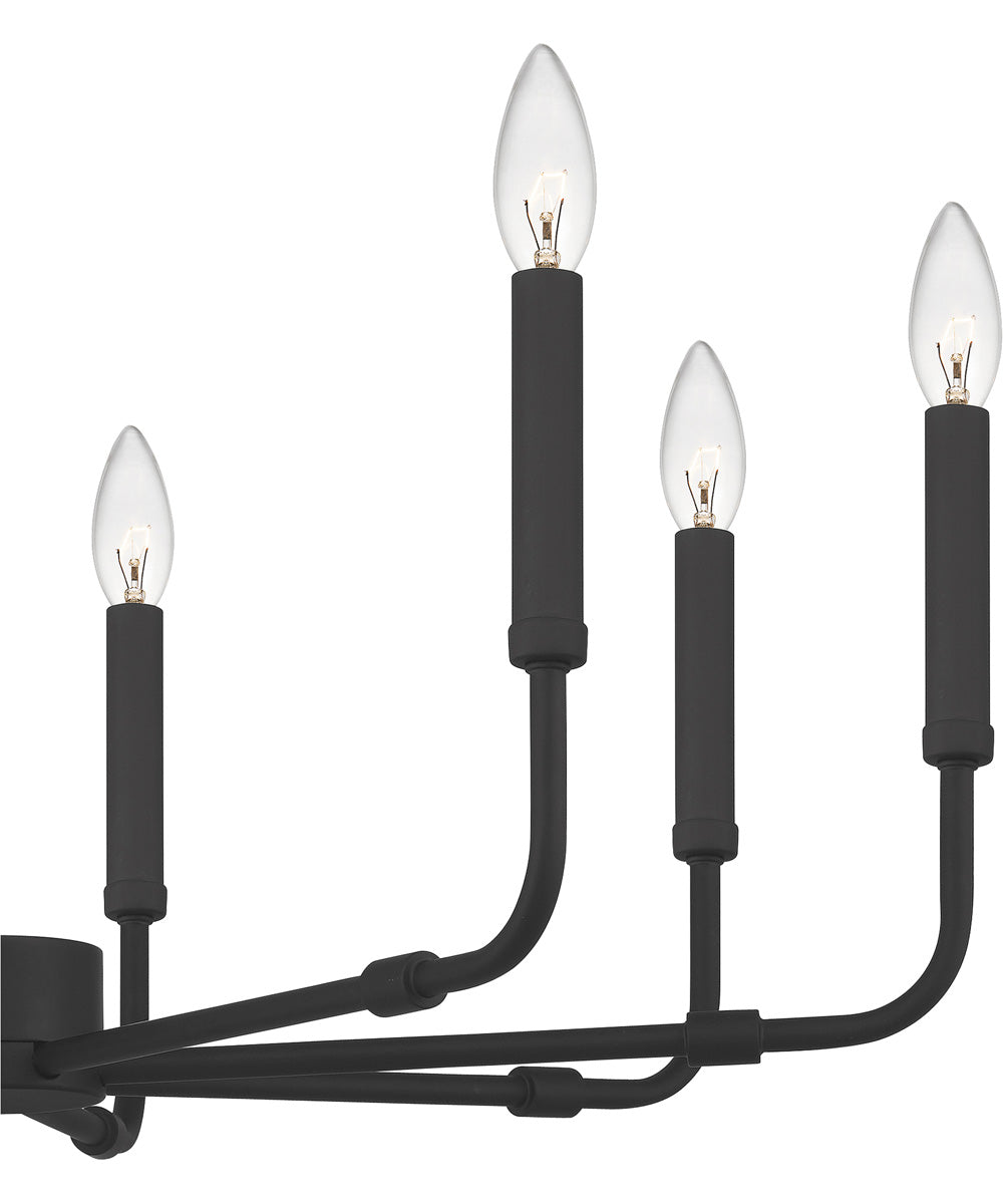 Abner 8-light Chandelier Matte Black