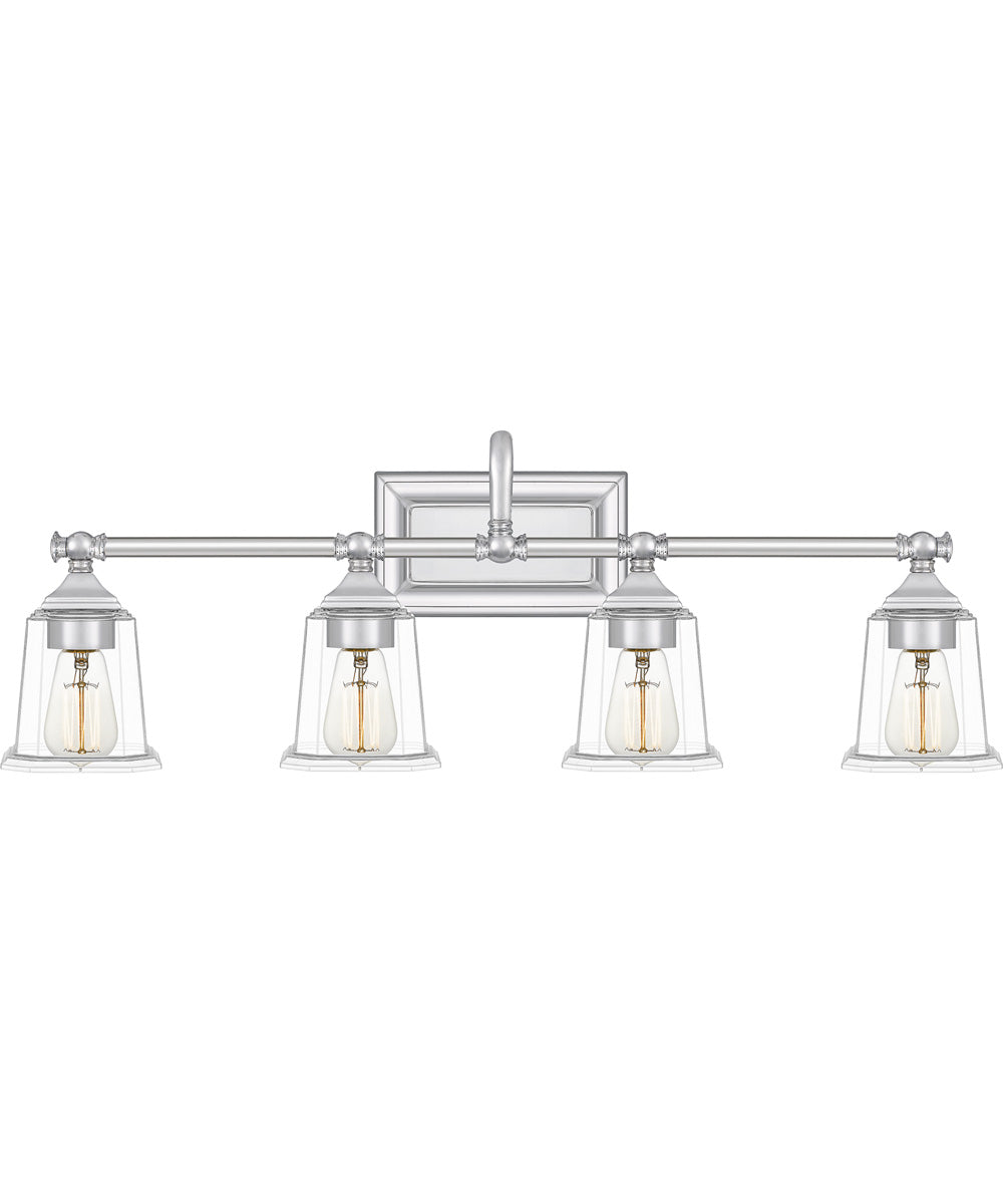 Nicholas Extra Large 4-light Bath Light Polished Chrome