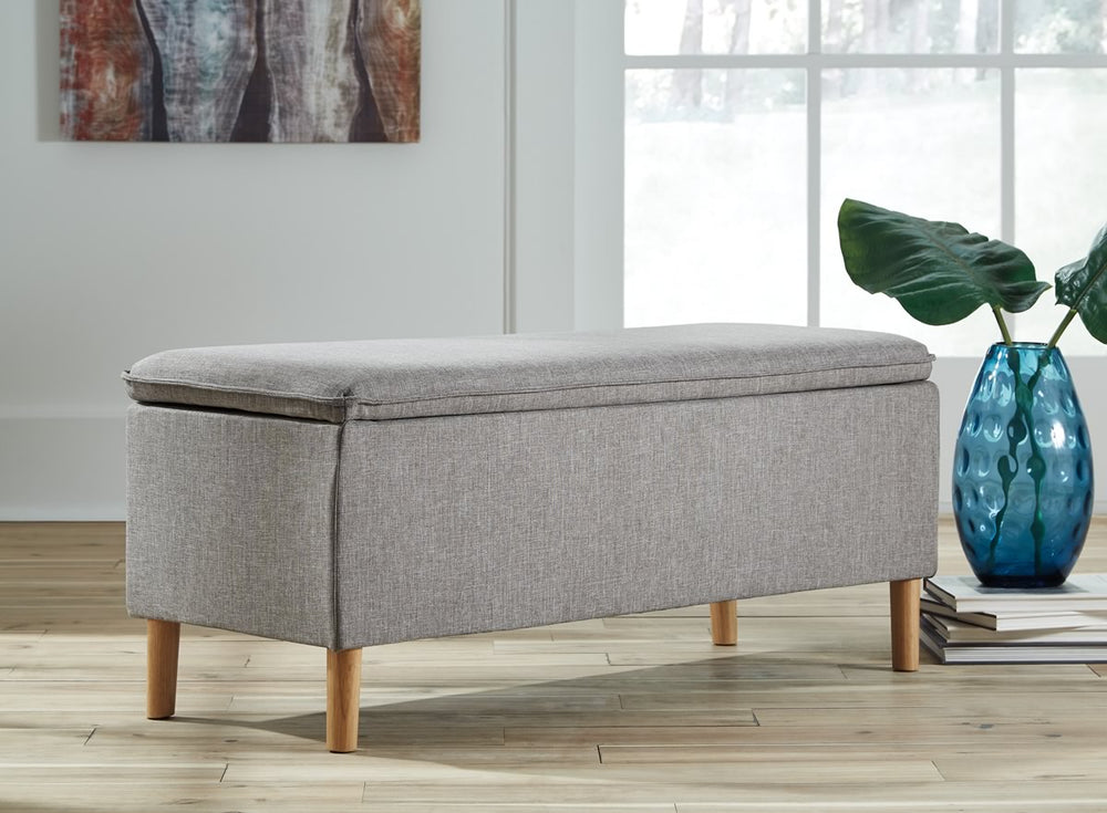 16"H Kaviton Accent Bench Gray