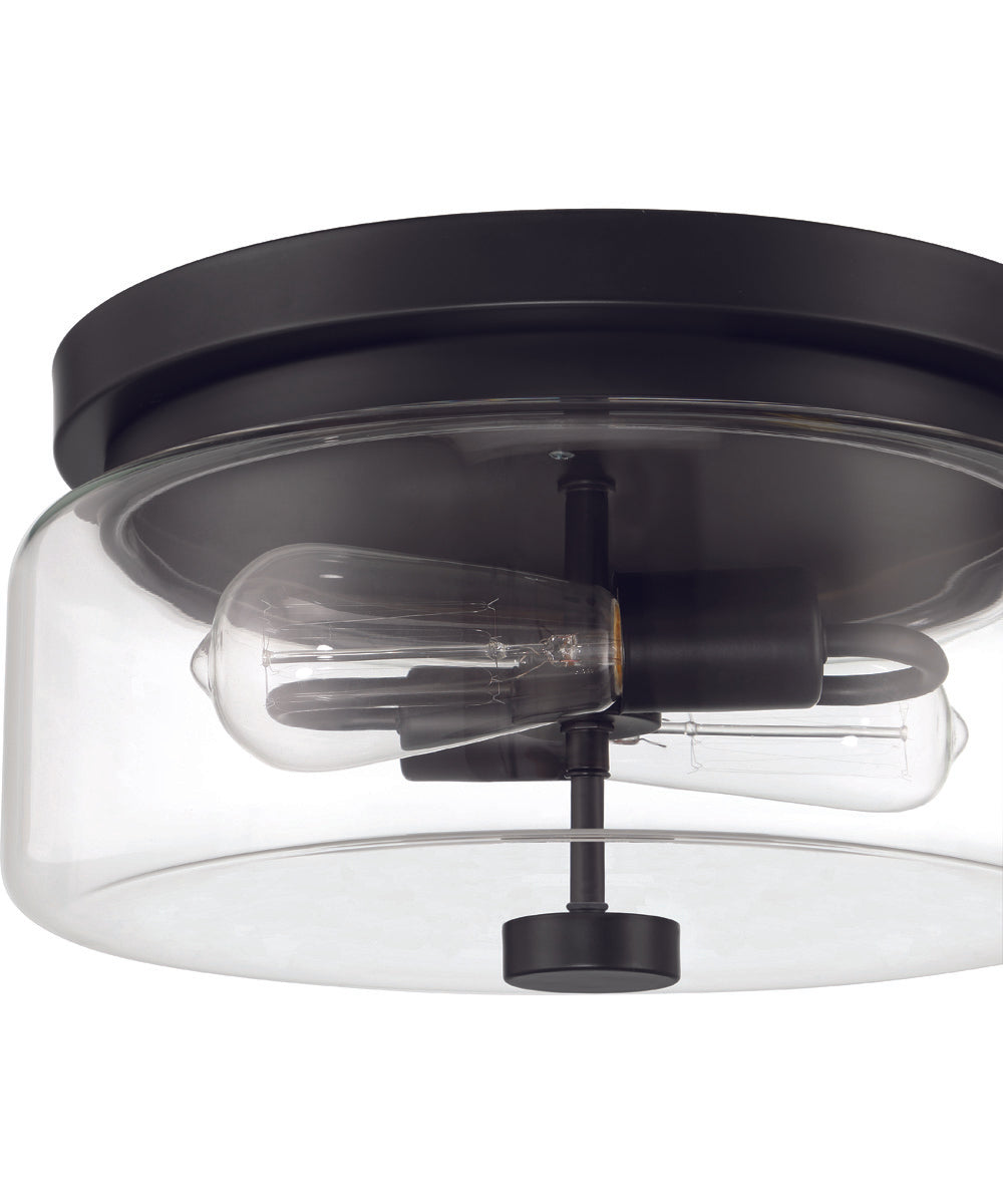 Bennet 2-Light Outdoor Flush Midnight
