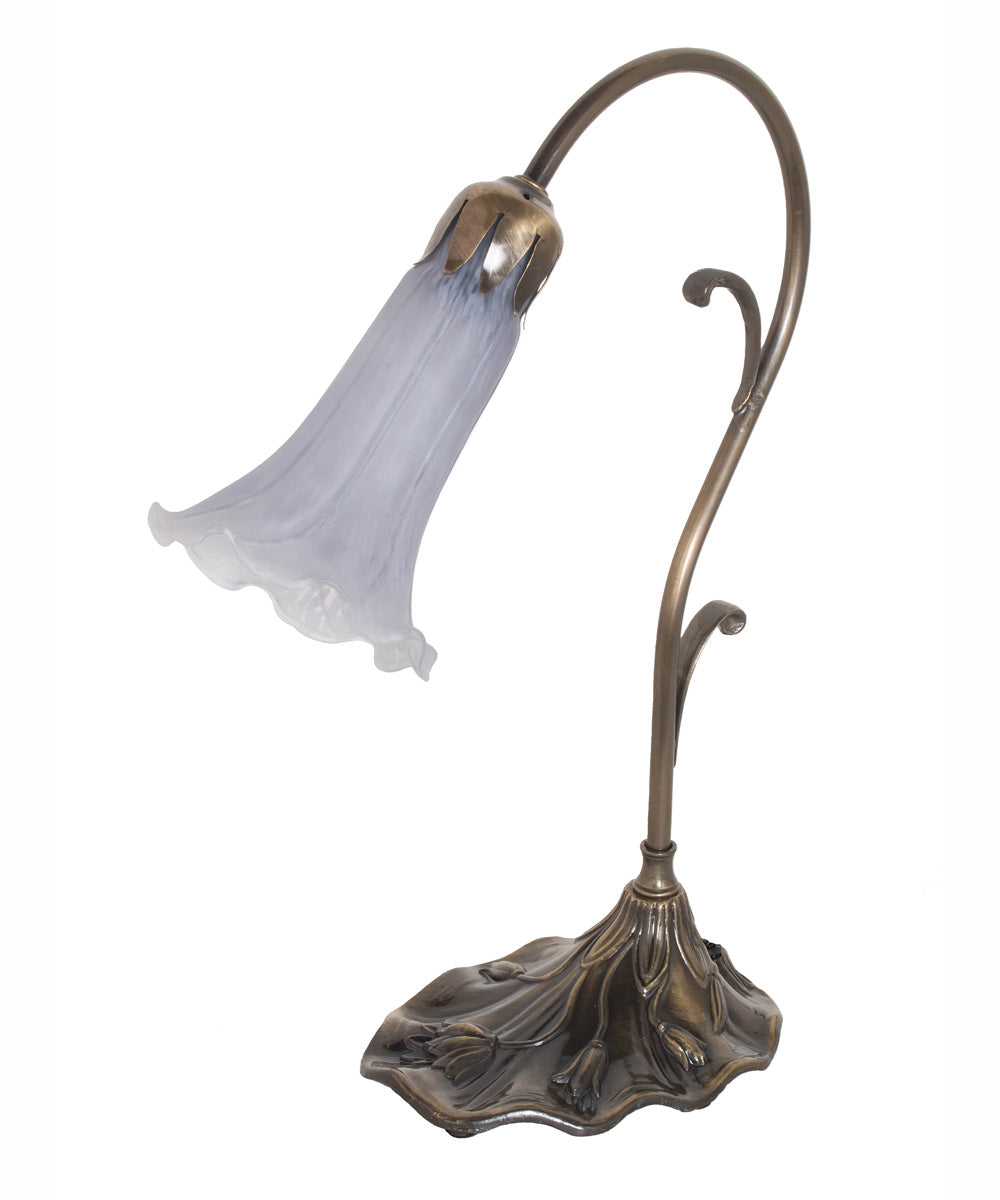 15" High Grey Pond Lily Accent Lamp