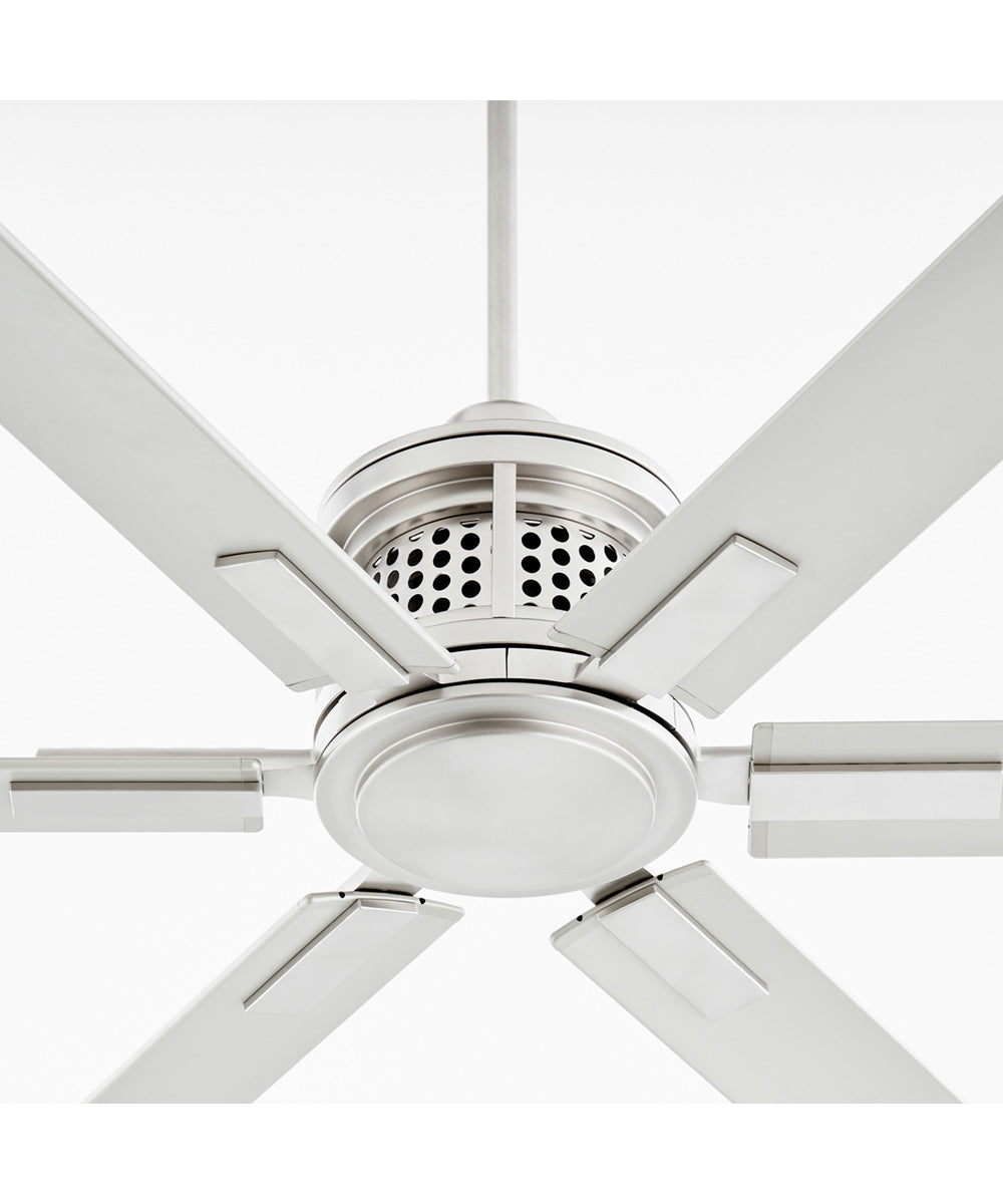 80" Zeus Patio Ceiling Fan Satin Nickel