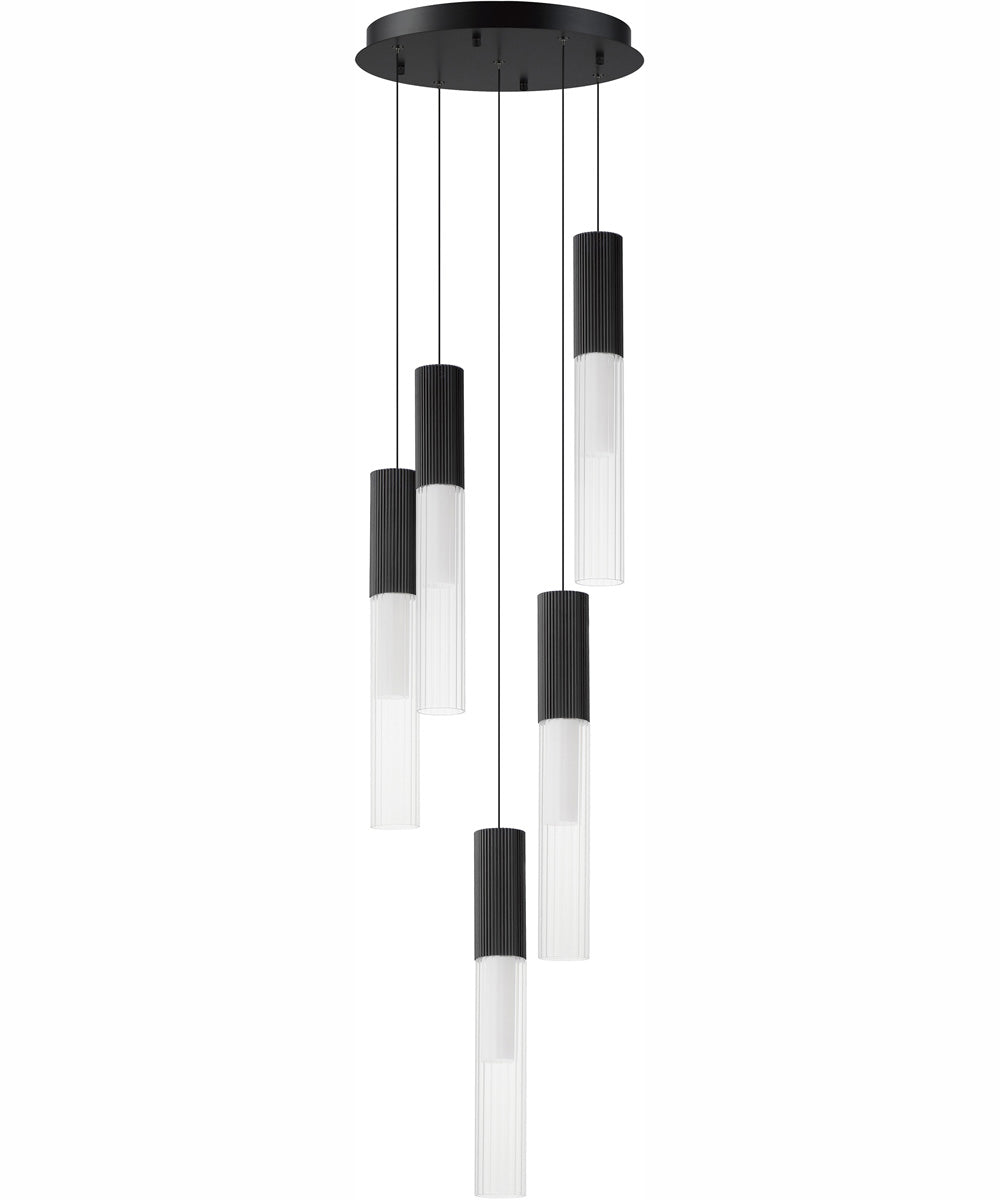 Reeds 5-Light LED Pendant Black