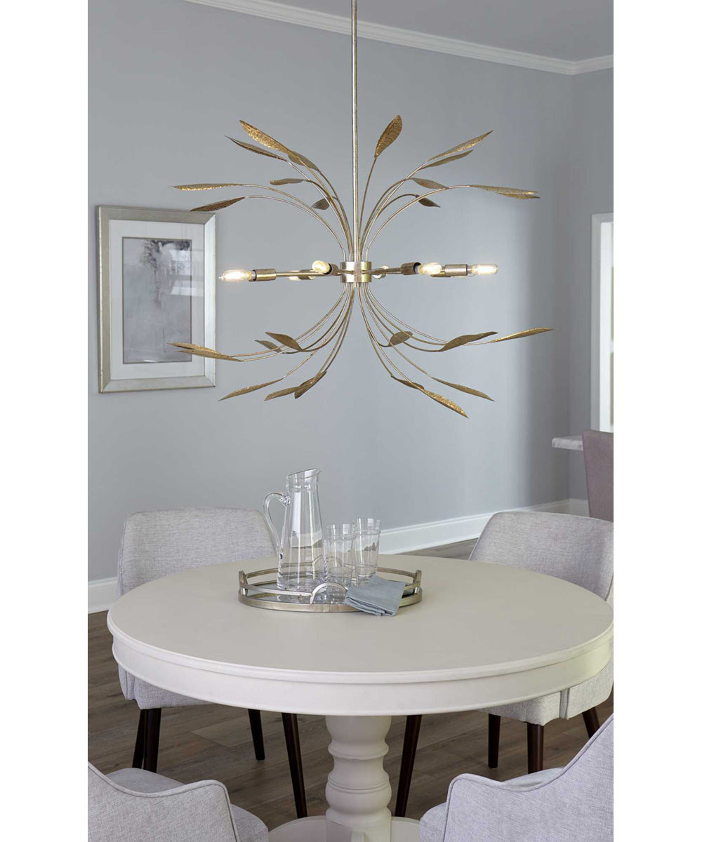 Mariposa 8-Light Hanging Pendant Light Antique Gold