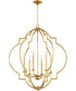 30"W Dublin 6-light Pendant Gold Leaf