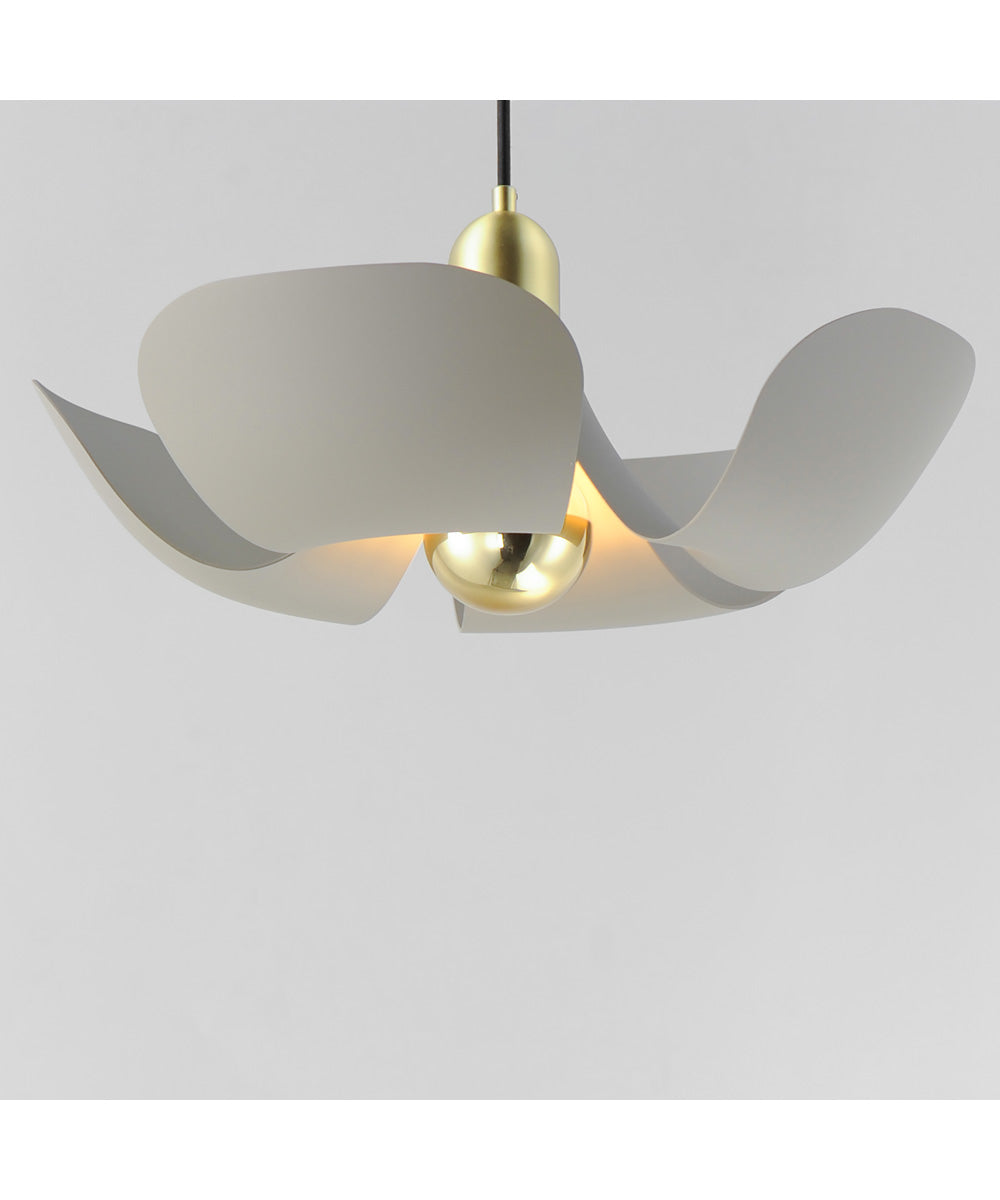 Poppy 18 inch Pendant Silver Gold / Satin Brass