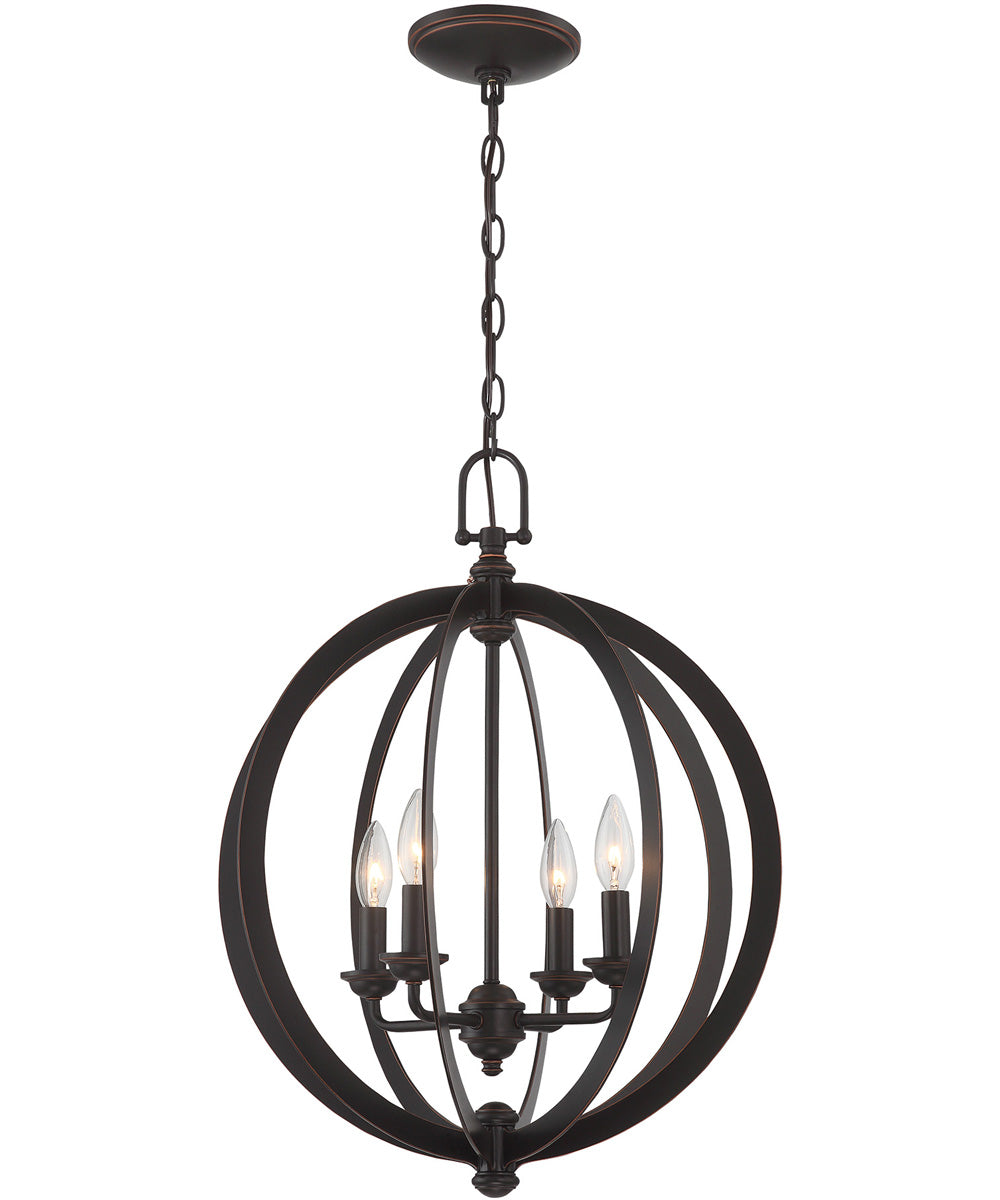 Oria 4-Light Chandelier  Dark Bronze