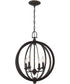 Oria 4-Light Chandelier  Dark Bronze