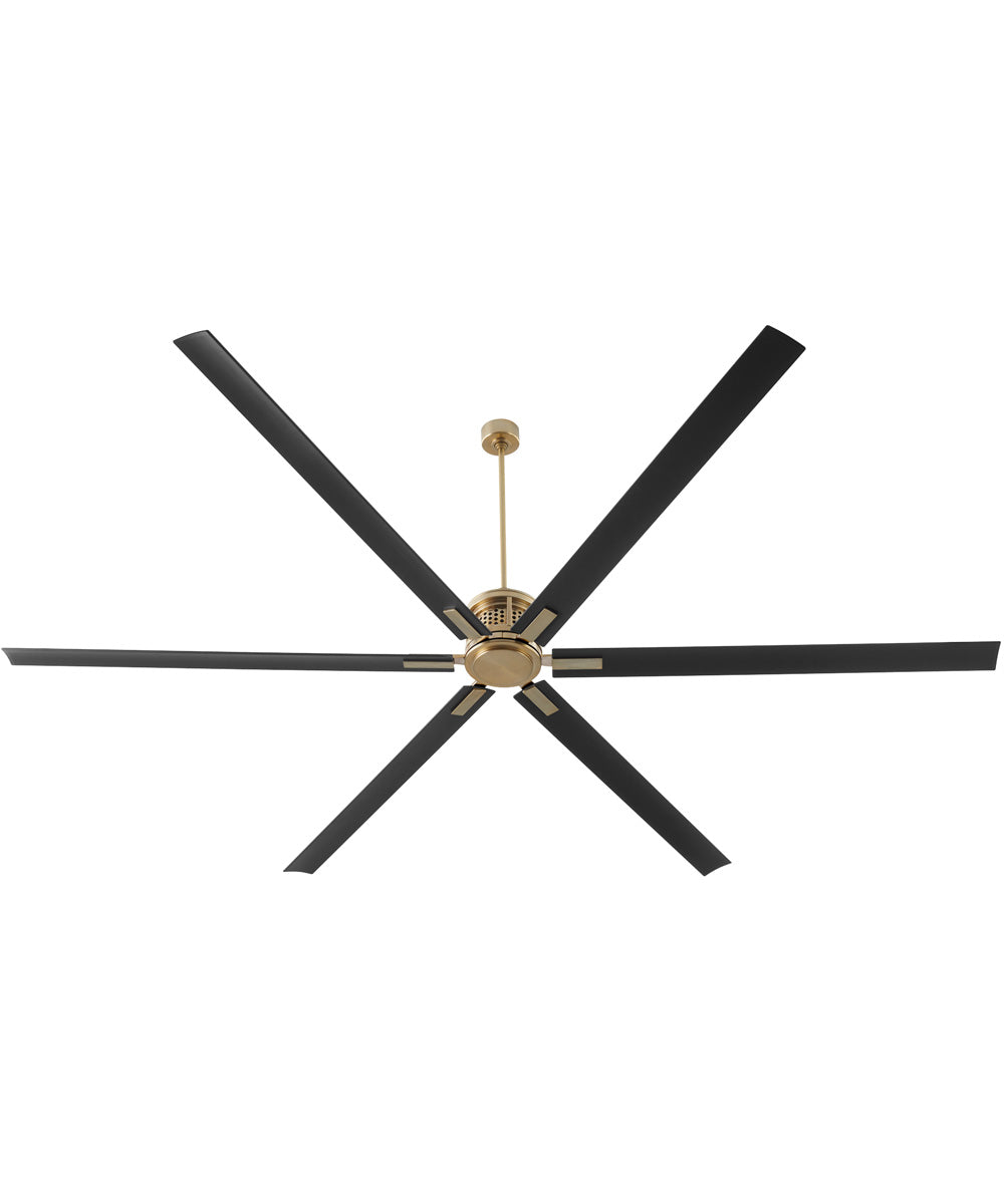 120" Zeus Patio Ceiling Fan Aged Brass