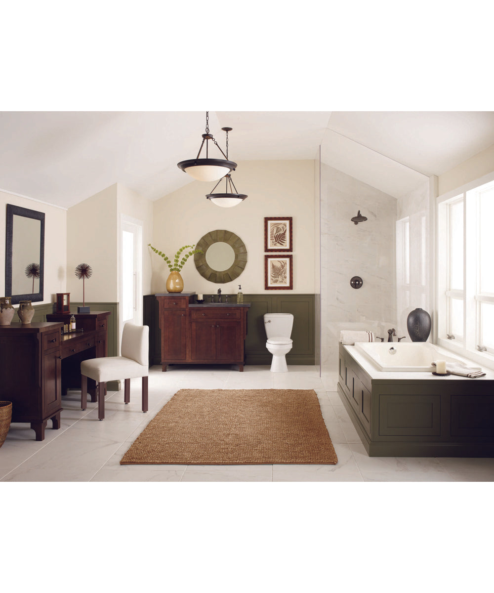 Eclipse 3-Light 19-3/8" Close-to-Ceiling Brushed Nickel