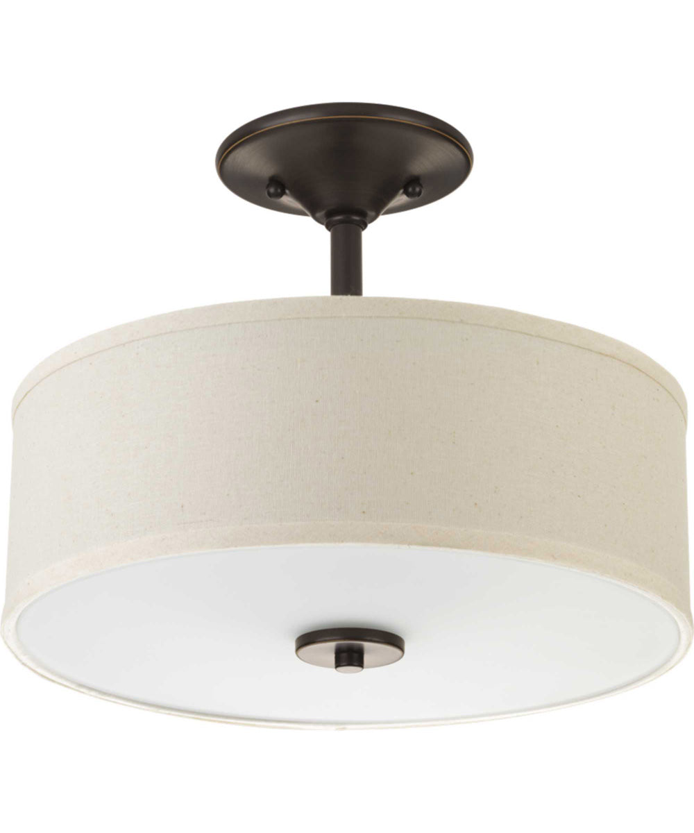 Inspire 2-Light 13" Semi-Flush Antique Bronze