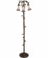 58" High Stained Glass Pond Lily 3 Light Floor Lamp