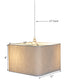 2 Light Swag Plug-In Pendant 12"w Rounded Corner Square Oatmeal Drum Shade with Diffuser, White Cord