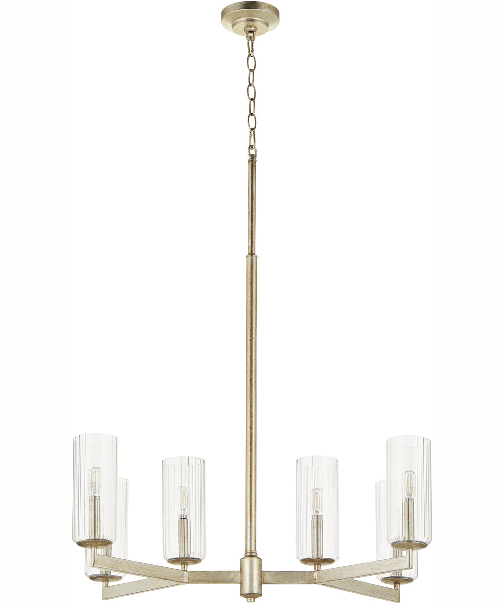 Merrick 6-light Chandelier Aged Silver Leaf