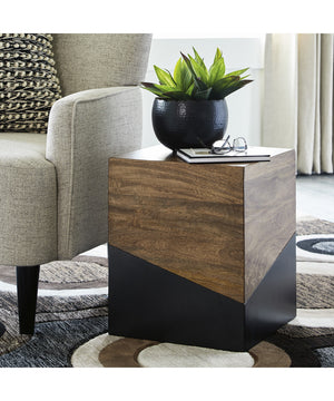 Trailbend Accent Table Brown/Gunmetal