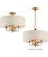 Bongo 4-Light Pendant / Semi-Flush Mount Natural Aged Brass
