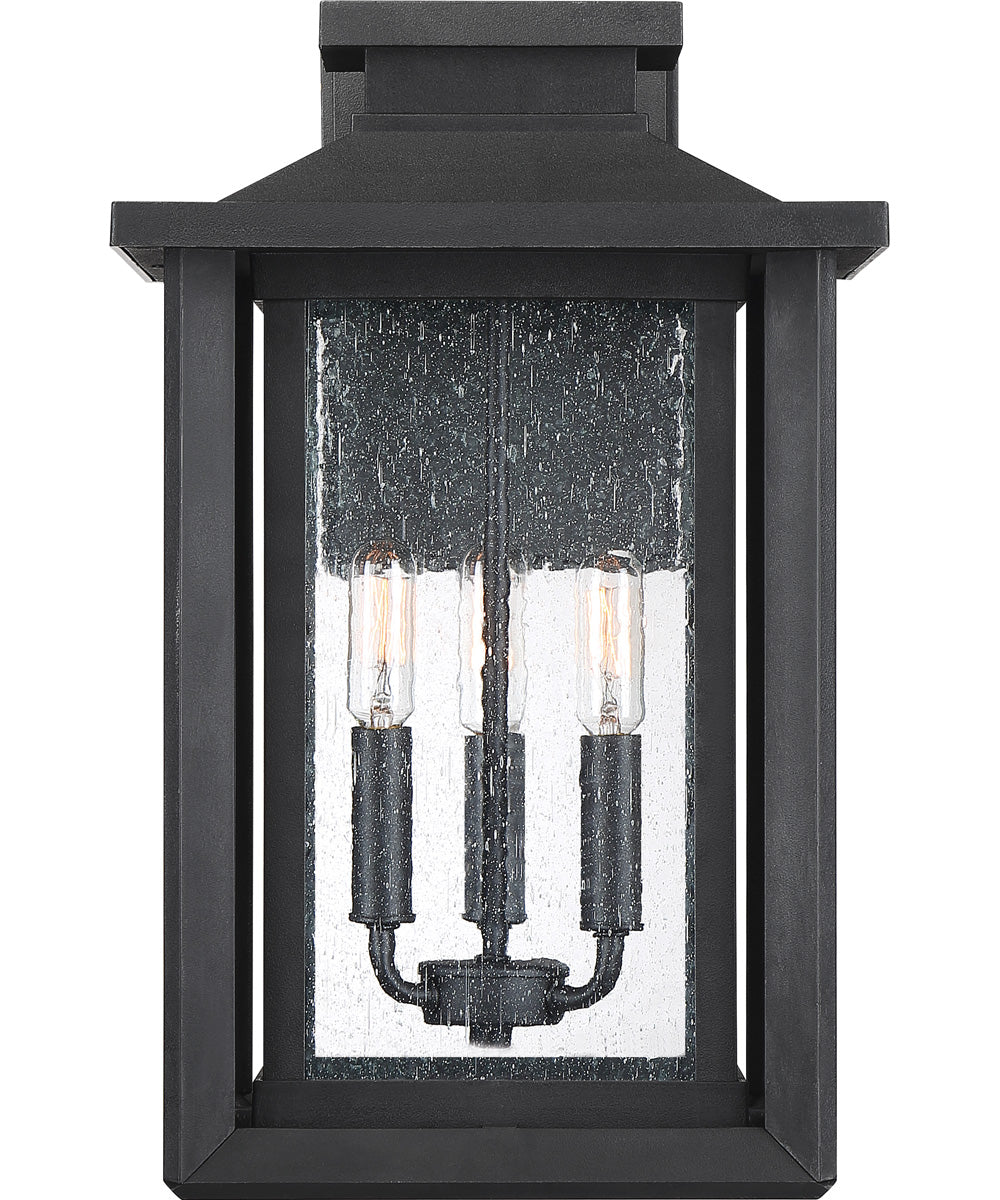Wakefield Large 3-light Outdoor Wall Light Earth Black