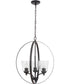Tyler 3-Light Foyer Light Flat Black