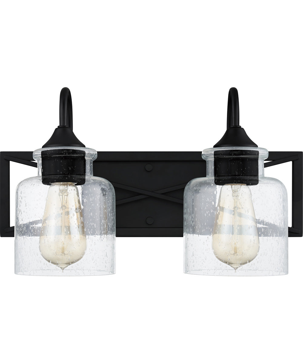 Bartley Medium 2-light Bath Light Matte Black